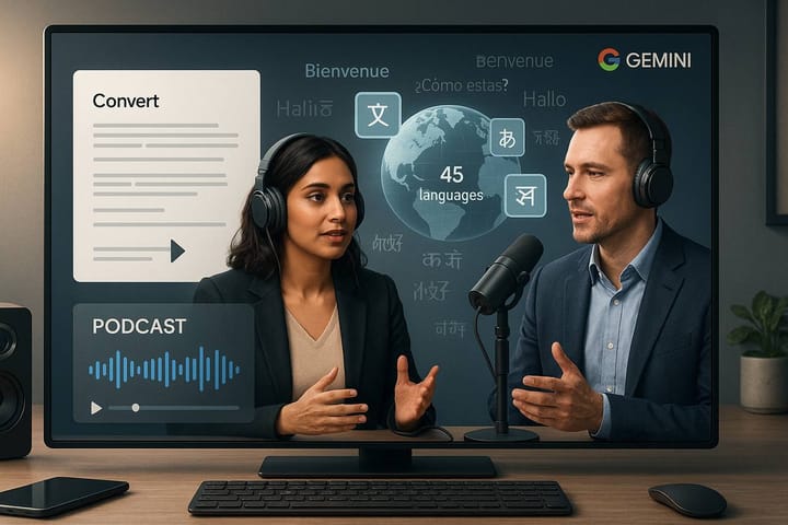 Gemini Expands Audio Overviews to 45 Languages for Global Users
