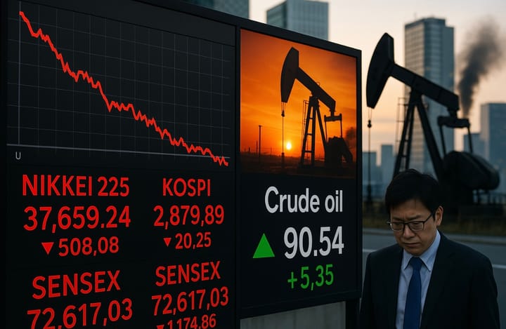 Asian Markets Slide as Oil Prices Surge After Israel Strikes Iran